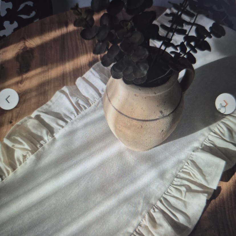 Fırfırlı keten runner& Fırfırlı supla seti 7 parça çeyiz seti - Görsel 2