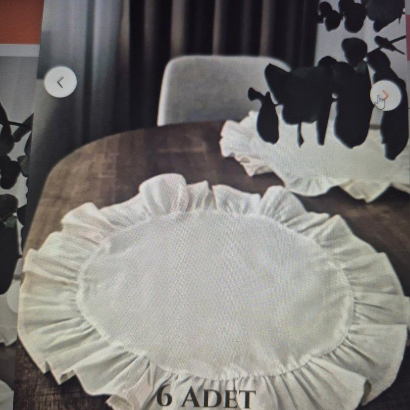 Fırfırlı keten runner& Fırfırlı supla seti 7 parça çeyiz seti - Görsel 3