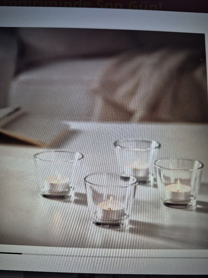 ikea tealight mumluk 4 adet - Görsel 2