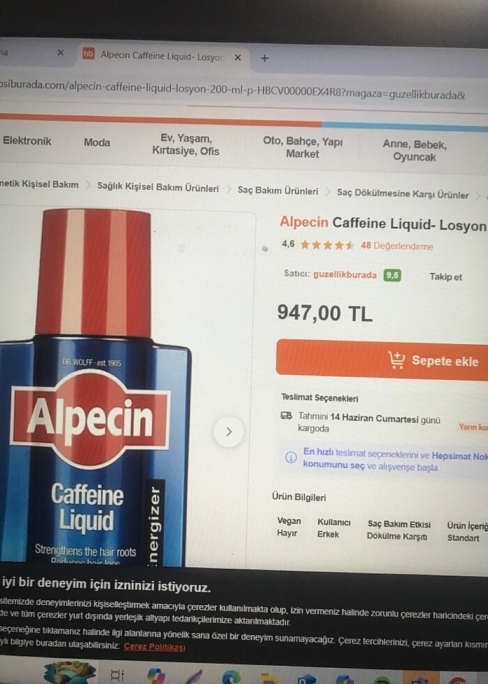 Alpecin Kafein içeren dökülme karşıtı saç losyonu - Görsel 4