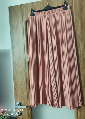 ASTARLI ŞİFON PANTOLON ETEK - Görsel 7