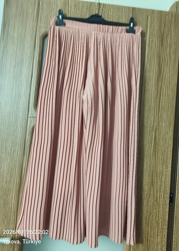 ASTARLI ŞİFON PANTOLON ETEK - Görsel 3