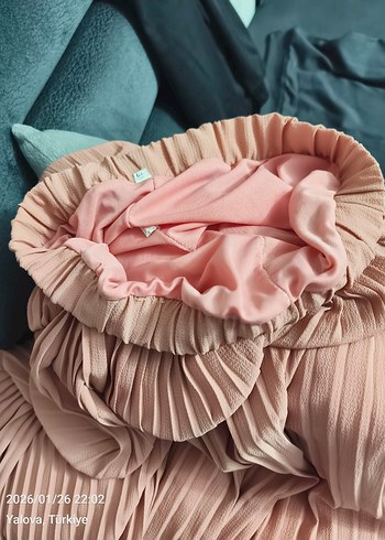 ASTARLI ŞİFON PANTOLON ETEK - Görsel 5