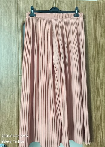 ASTARLI ŞİFON PANTOLON ETEK - Görsel 8