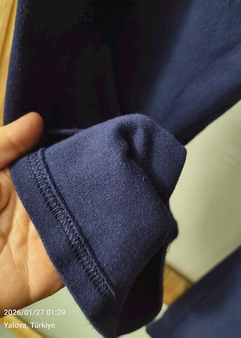 LİKRALI PAMUKLU EŞOFMAN ALTI - Görsel 4