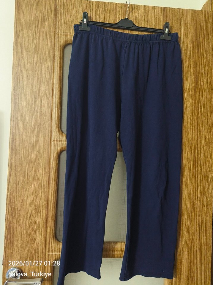 LİKRALI PAMUKLU EŞOFMAN ALTI - Görsel 2