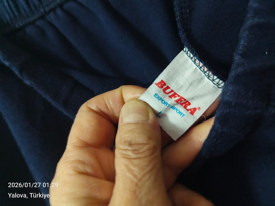 LİKRALI PAMUKLU EŞOFMAN ALTI - Görsel 3