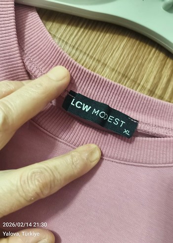 Pembe Baskılı Uzun Kollu Salaş Sweatshirt - Görsel 7