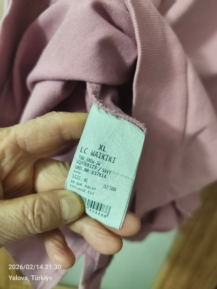 Pembe Baskılı Uzun Kollu Salaş Sweatshirt - Görsel 4