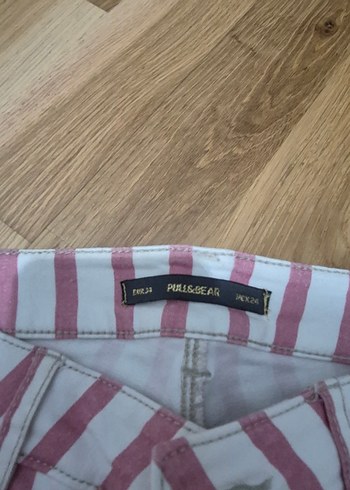 Düğmeli Çizgili Kadın Pantolon - Görsel 5