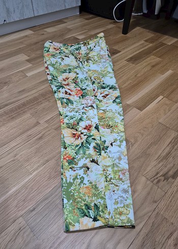 Çiçek Desenli Bohem Kadın Kumaş Pantolon - Görsel 3