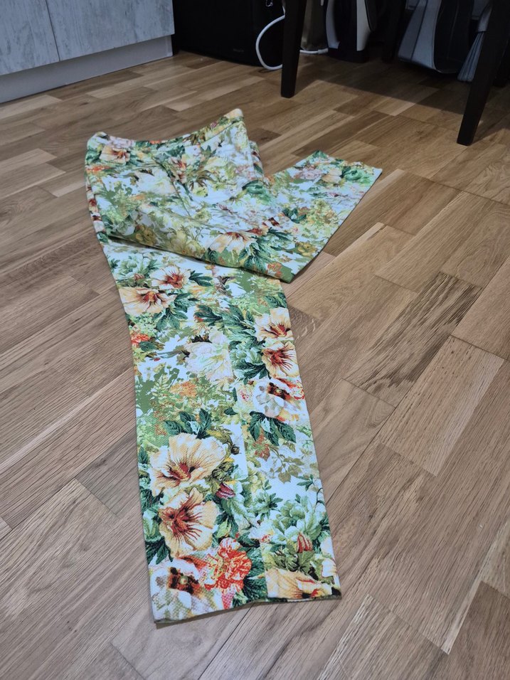 Çiçek Desenli Bohem Kadın Kumaş Pantolon - Görsel 4