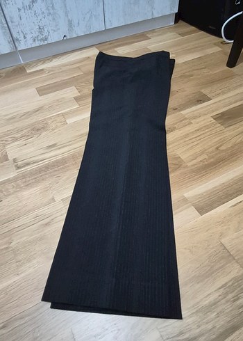 Siyah Kadın Kumaş Pantolon, Pilili, Ofis Stili - Görsel 2