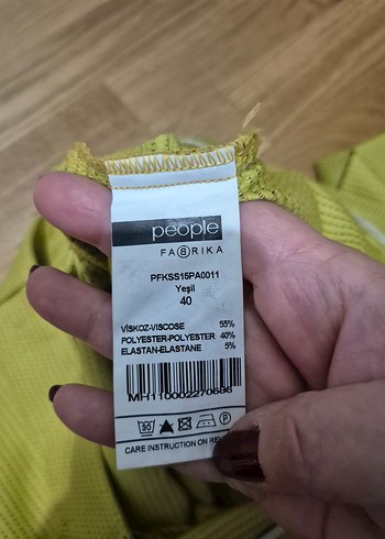 Sarı Kadın Kumaş Pantolon - Görsel 7