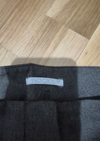 Kemerli Kahverengi Kadın Keten Kumaş Pantolon - Görsel 5