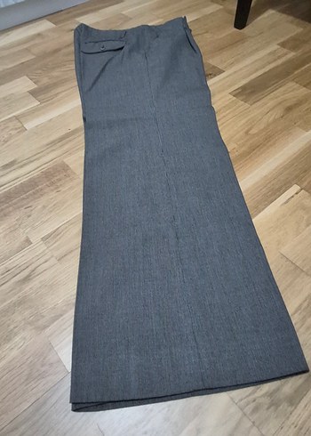 Kemerli Kahverengi Kadın Keten Kumaş Pantolon - Görsel 3