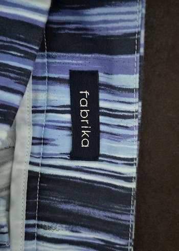 Kadın Lacivert Tie-Dye Pilili Kumaş Pantolon - Görsel 3