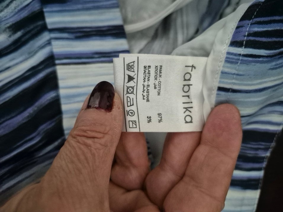 Kadın Lacivert Tie-Dye Pilili Kumaş Pantolon - Görsel 4