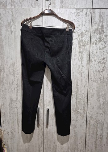 Düz Siyah Kadın Kumaş Pantolon - Görsel 2