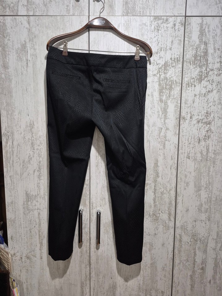 Düz Siyah Kadın Kumaş Pantolon - Görsel 2