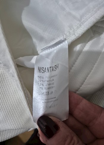 Klasik Kesim Beyaz Keten Kadın Pantolon - Görsel 4