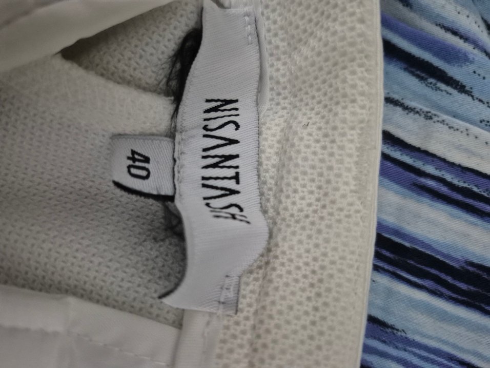 Klasik Kesim Beyaz Keten Kadın Pantolon - Görsel 3