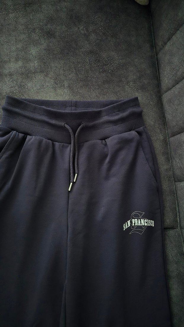 Gri Loose Fit Kadın Eşofman Altı - Görsel 5