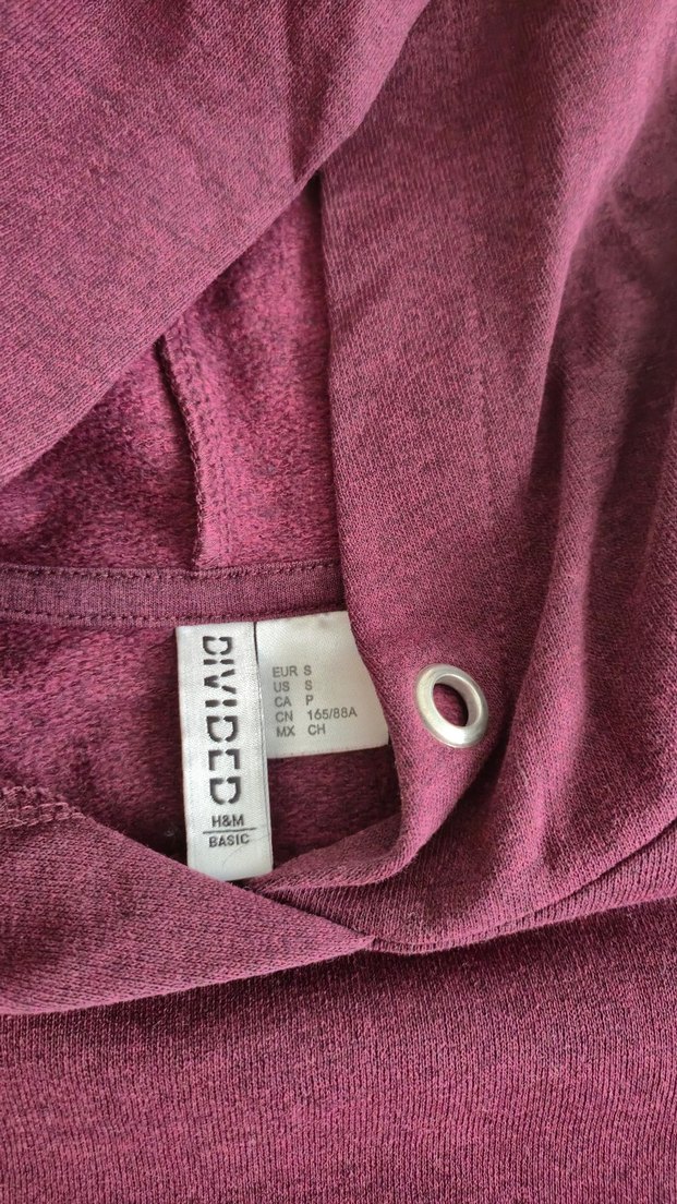 Bordo Kapüşonlu Kadın Sweatshirt - Görsel 3