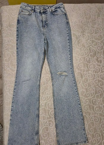 yüksek bel İspanyol paça flare jean zara mango - Görsel 2
