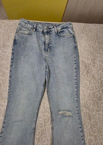 yüksek bel İspanyol paça flare jean zara mango - Görsel 3