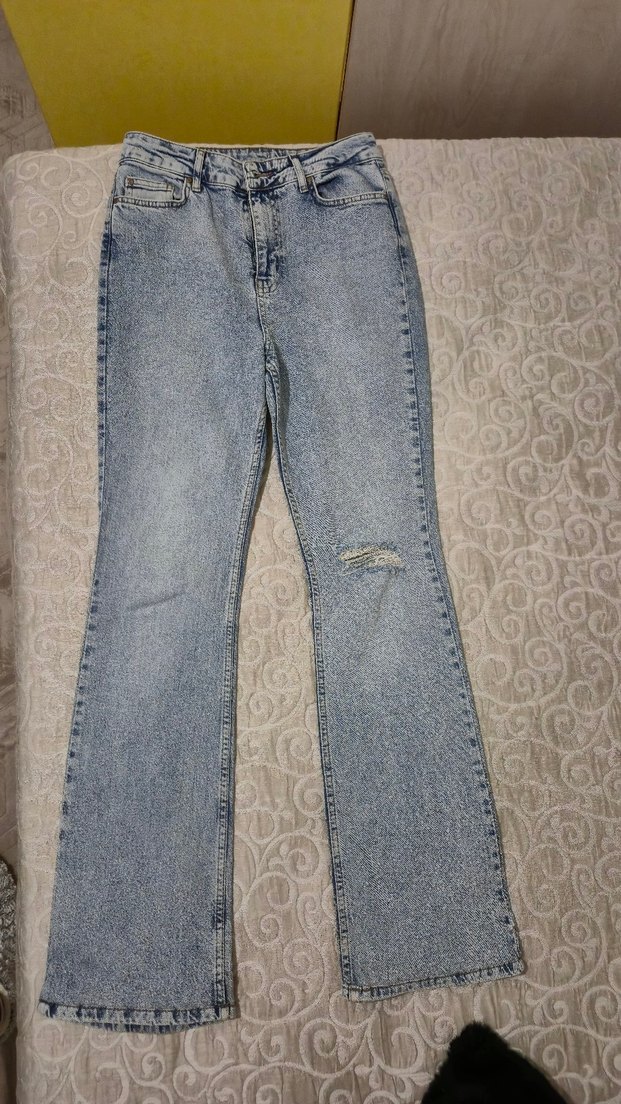 yüksek bel İspanyol paça flare jean zara mango - Görsel 2