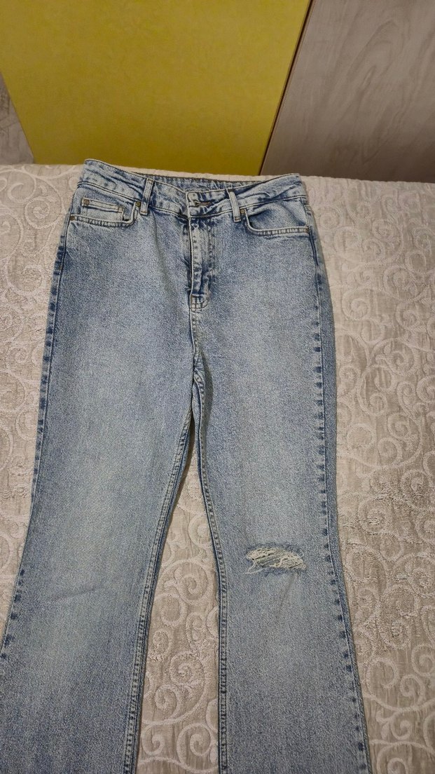 yüksek bel İspanyol paça flare jean zara mango - Görsel 3