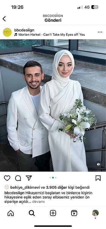 36 Beden Yeni etiketli hiç kullanılmamış nikah nişan söz elbisesi