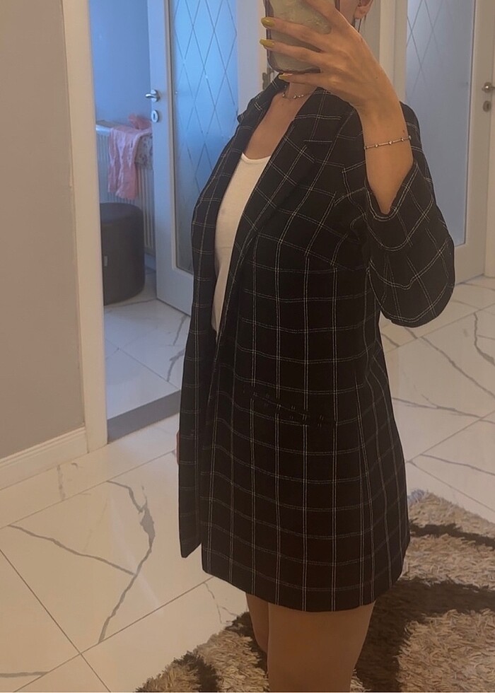 siyah blazer ceket - Görsel 4
