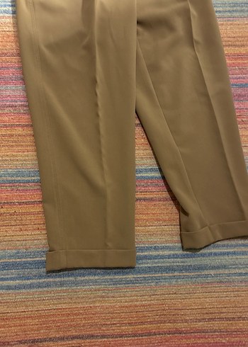 Zara Bej Pilili Midi Kumaş Pantolon