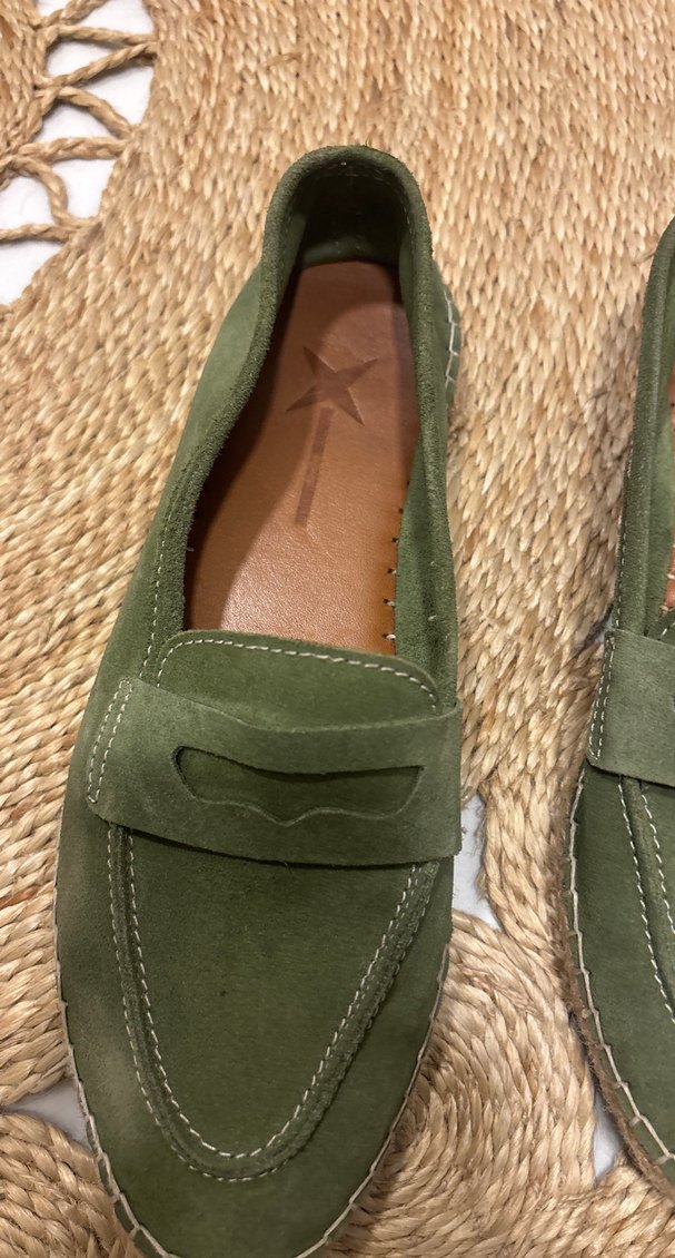 Kadın Yeşil Süet Dolgu Topuk Espadril - Görsel 3