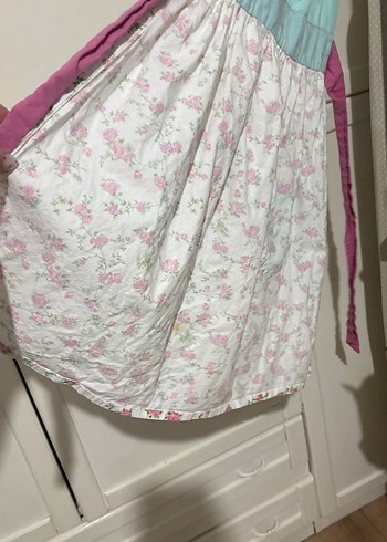 Pastel Pembe Çiçek Desenli Mutfak Önlüğü - Görsel 5