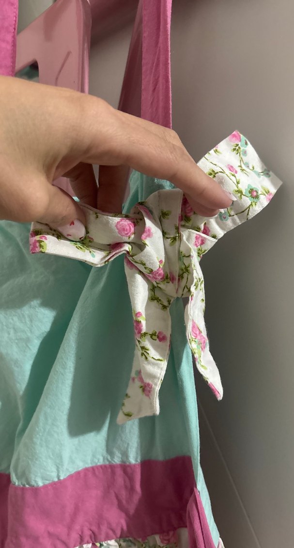 Pastel Pembe Çiçek Desenli Mutfak Önlüğü - Görsel 2