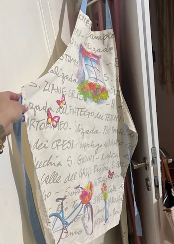 Beyaz Baskılı Mutfak Önlüğü - Görsel 2