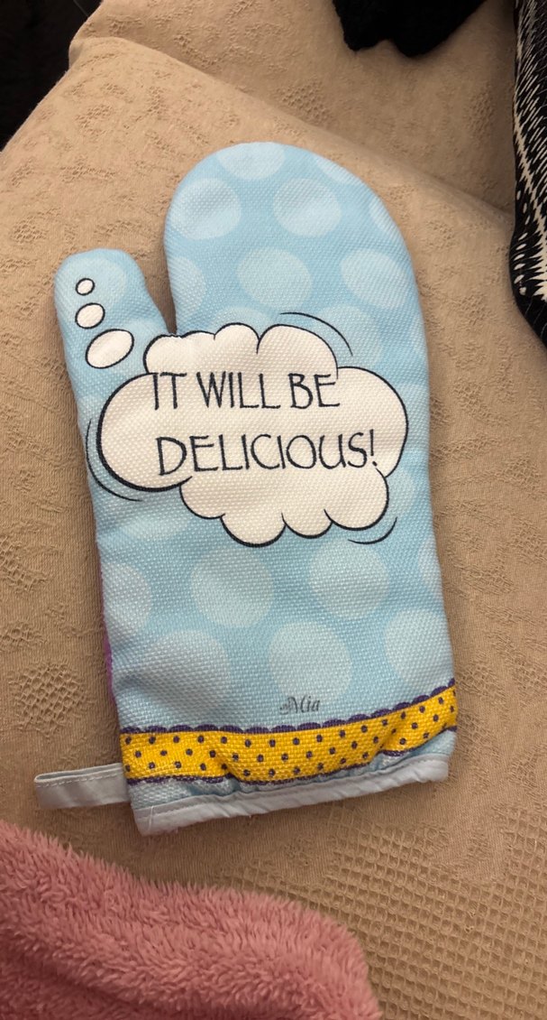 Mavi Baskılı Fırın Eldiveni - Görsel 2