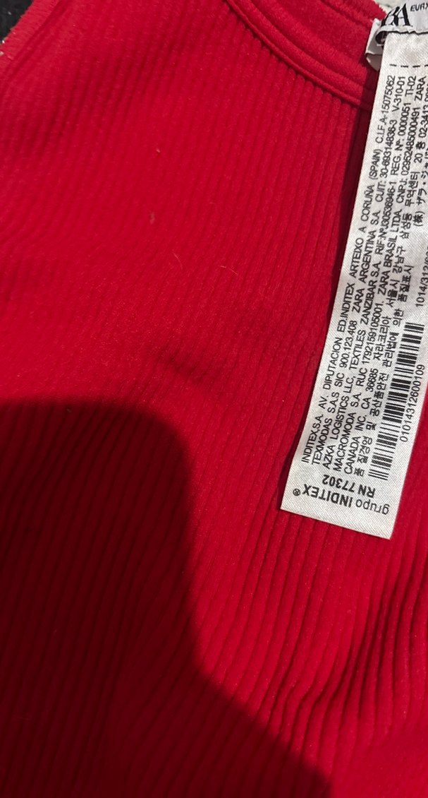 Kız Çocuk Kırmızı Örme Kolsuz Yüksek Yaka Atlet - Görsel 5