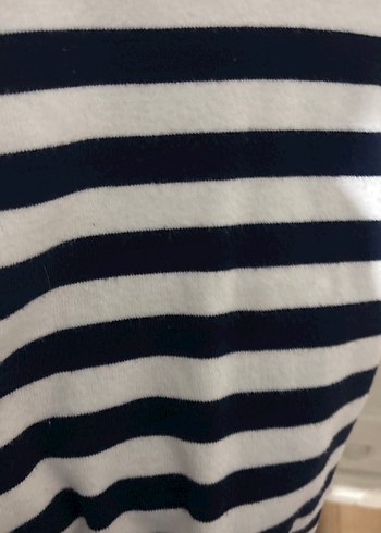 Kız Çocuk Çizgili Kısa Kollu Triko Tişört kasın içinde uygun s - Görsel 11