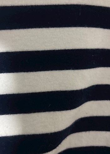 Kız Çocuk Çizgili Kısa Kollu Triko Tişört kasın içinde uygun s - Görsel 12