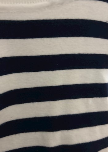 Kız Çocuk Çizgili Kısa Kollu Triko Tişört kasın içinde uygun s - Görsel 13