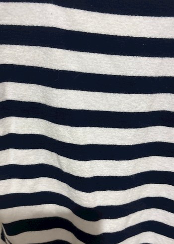 Kız Çocuk Çizgili Kısa Kollu Triko Tişört kasın içinde uygun s - Görsel 9