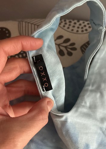 Bağlamalı Desenli Mavi Spor Sütyeni spor için üst - Görsel 6