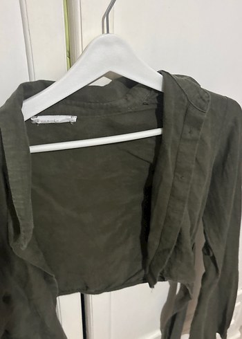 Kadın Haki Keten Salaş Kumaş Pantolon - Görsel 7