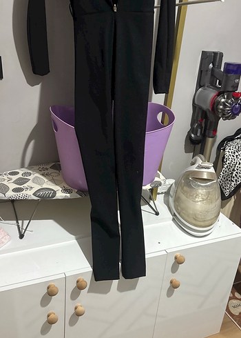 Siyah Uzun Kollu Kadın Tulum - Görsel 2