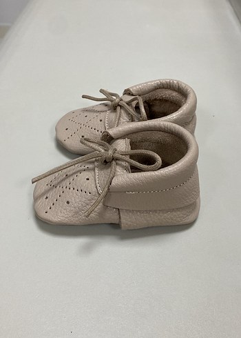 Bej Deri Erkek Bebek İlk Adım Ayakkabısı - Görsel 3