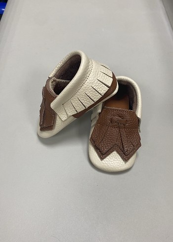 Kahverengi Hakiki Deri Bebek İlk Adım Ayakkabısı - Görsel 3